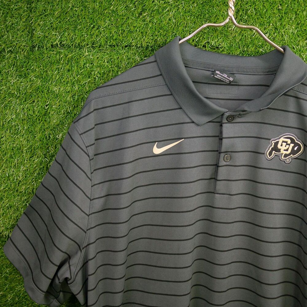Nike Dri-FIT Colorado Buffaloes Striped Performance Polo - Men's Size XXL
